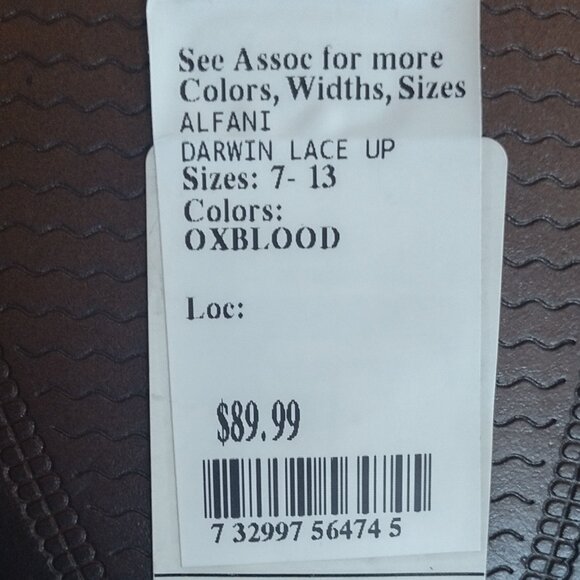 Alfani Men's Darwing Lace Up Leather NWB - Picture 15 of 15